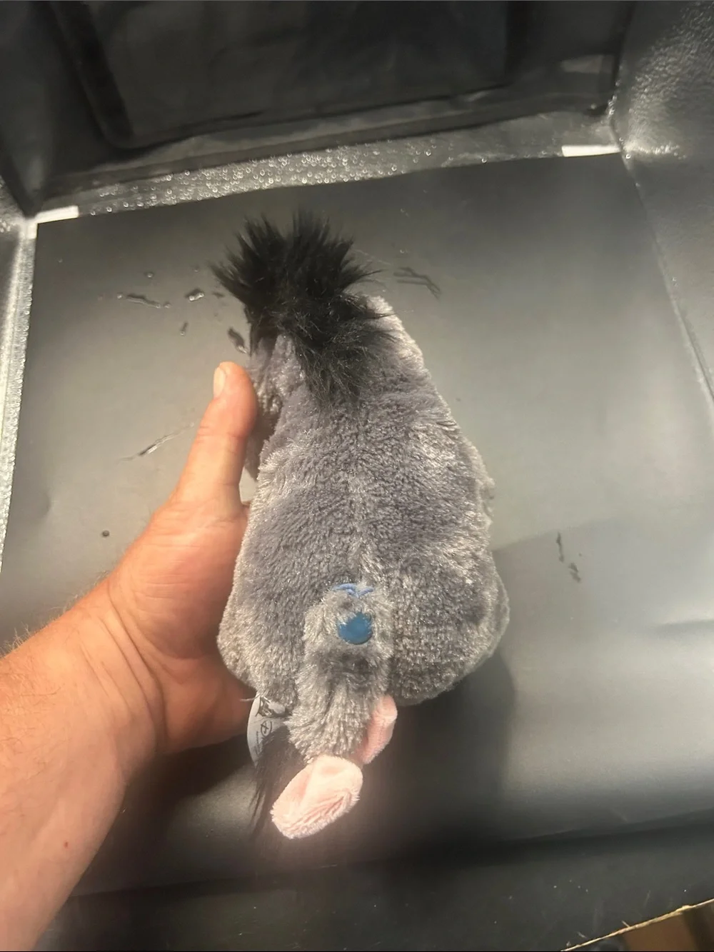 Disney Gray Plush Donkey Small Pet Toy with Pink Ears